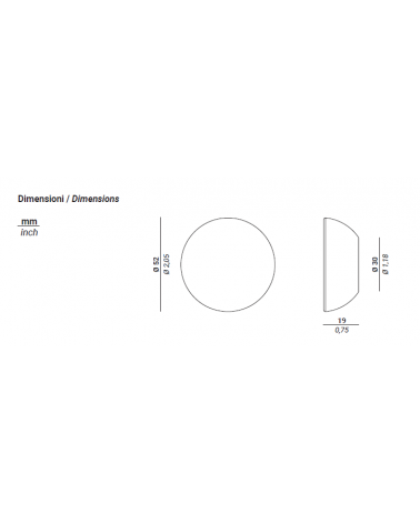 Botón para puerta de cristal - tirador de diseño