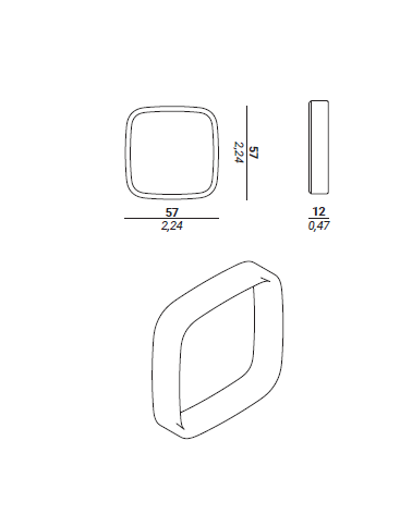 Tirador para puerta de cristal corredera moderna Cham con dimensiones