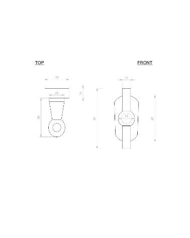 Tirador de ventana BECDF en T - tirador de diseño