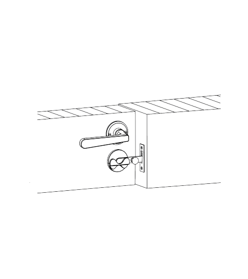 Pestillo de puerta WC Retro placa plana - tirador de diseño