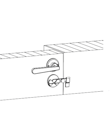 Pestillo de puerta WC Rétro con gancho - herraje de diseño