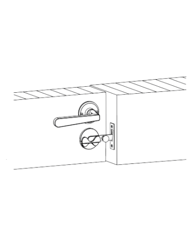 Copia del pestillo de puerta WC Rétro con gancho - herraje de diseño