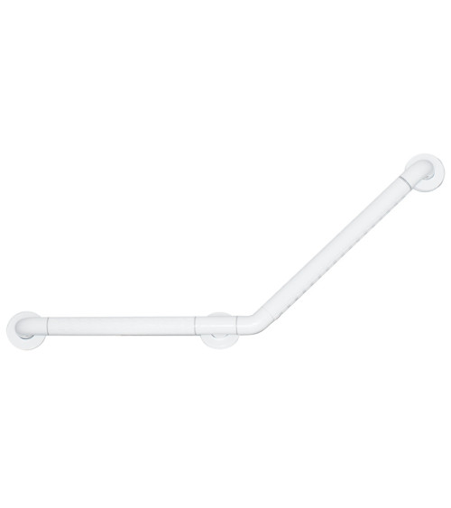 Barra de apoyo para baño acodada blanca - tirador de diseño