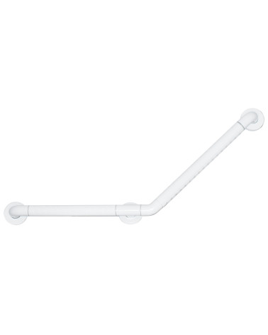 Barra de apoyo para baño acodada blanca - tirador de diseño