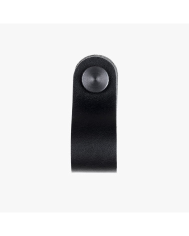 Botón de mueble negro en cuero natural - diseño
