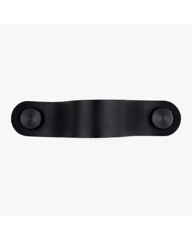Tirador de mueble negro en cuero natural - diseño