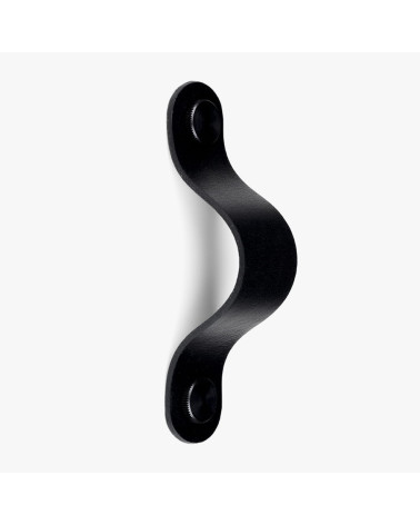 Tirador de mueble negro en cuero natural - diseño