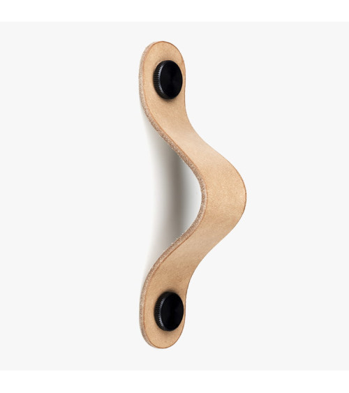 Tirador de mueble en cuero natural - diseño