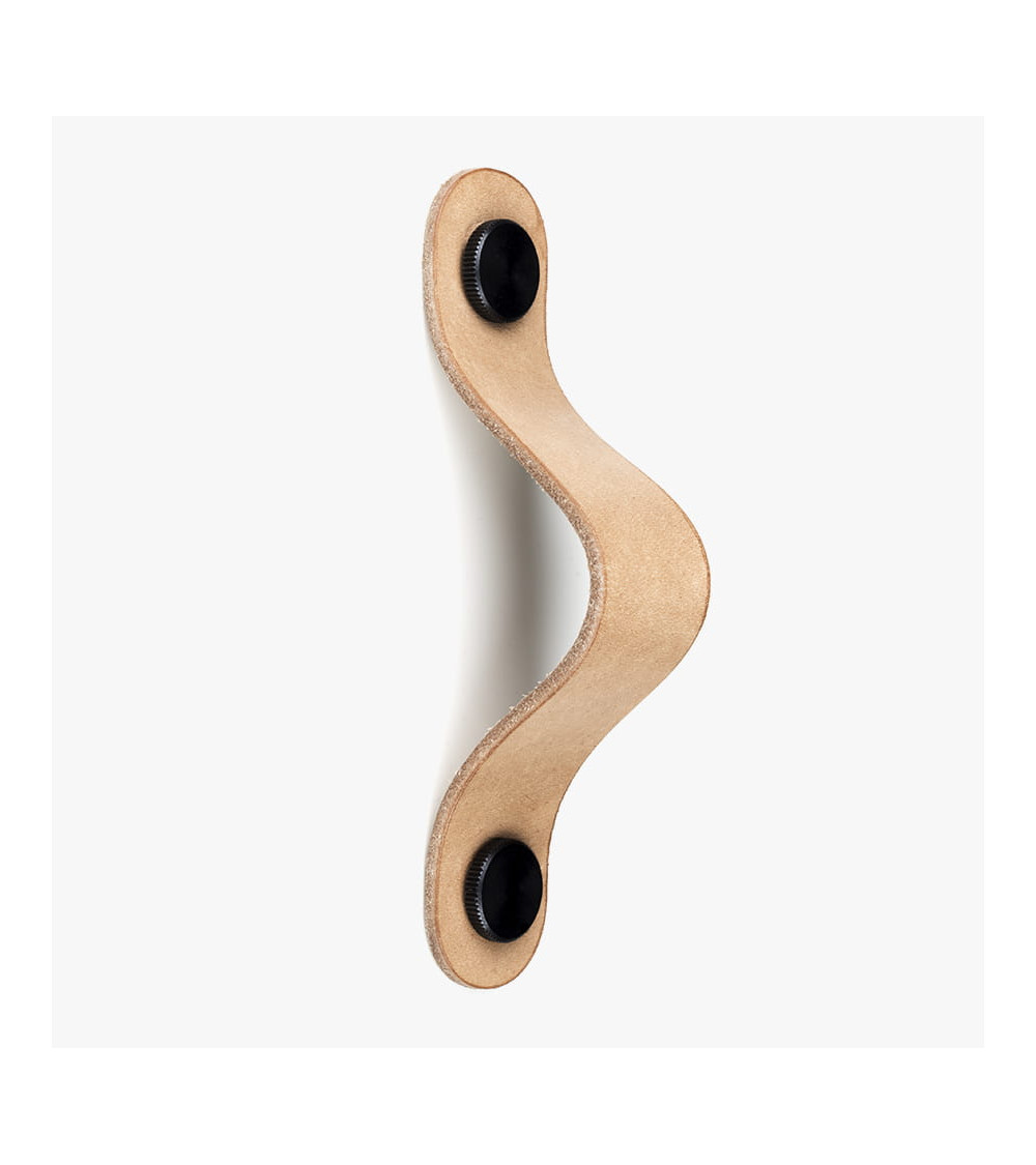 Tirador de mueble en cuero natural - diseño