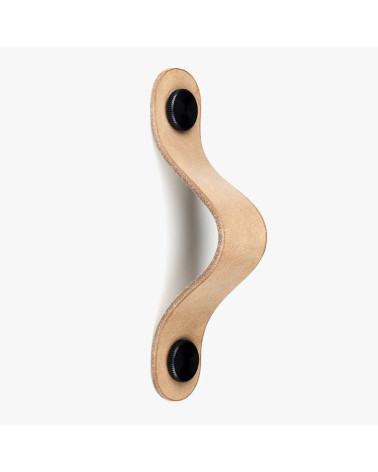 Tirador de mueble en cuero natural - diseño