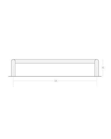 Tirador de mueble AVA con dimensiones