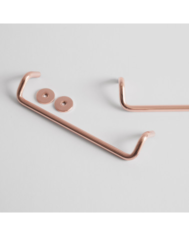 Tirador de mueble en cobre AVA tirador de diseño con arandelas