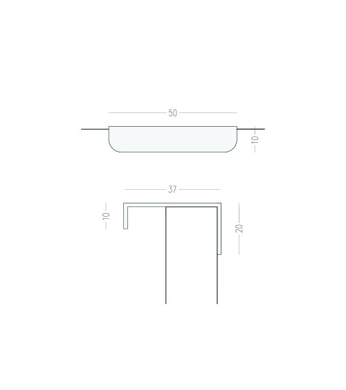 Tirador de mueble de latón ELSE EDGE tirador de diseño