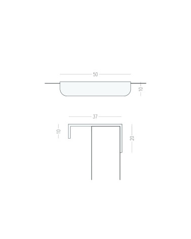 Tirador de mueble en latón ELSE EDGE con leyenda