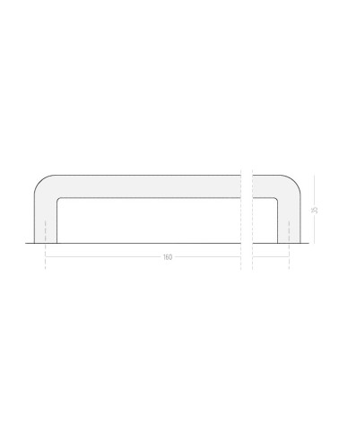 Tirador de mueble en latón ISA DOT con leyendas