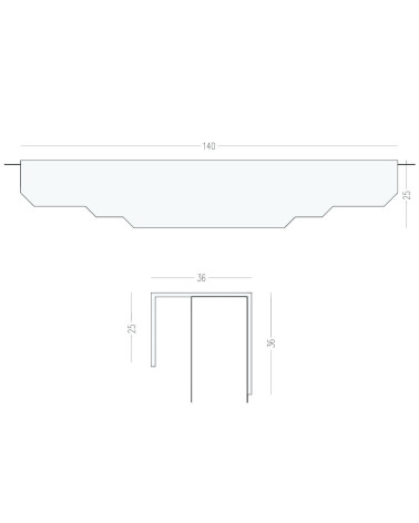 Tirador de mueble en latón KARLA LACK con leyenda