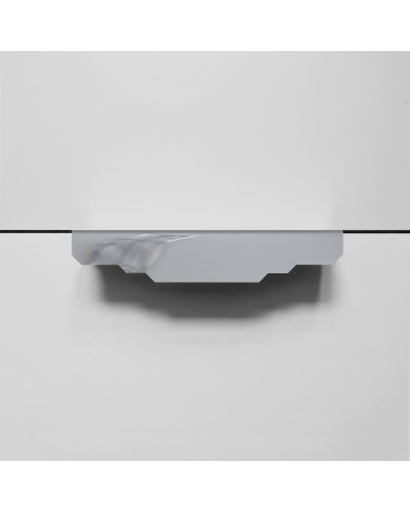 Tirador de mueble cromo pulido KARLA CR diseño vista de frente