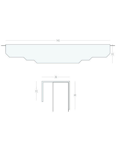 Tirador de mueble de latón cepillado KARLA EDGE con leyenda