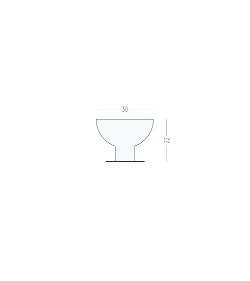 Botón de mueble negro LUNA M tirador de diseño