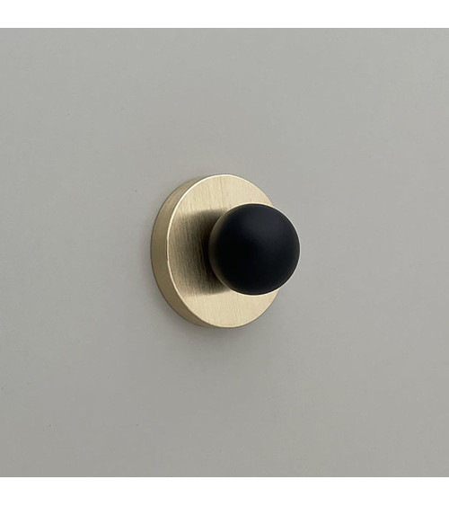 Botón de mueble oro mate/negro MONA tirador de diseño