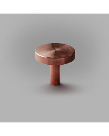 Botón de mueble de latón NENA M tirador de diseño colocado sobre una superficie plana