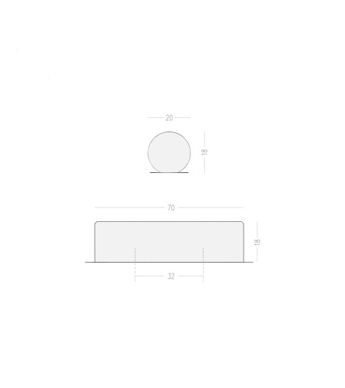 Tirador de mueble de latón SIV M tirador de diseño