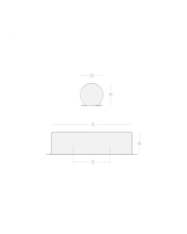 Tirador de mueble en latón SIV M con leyenda