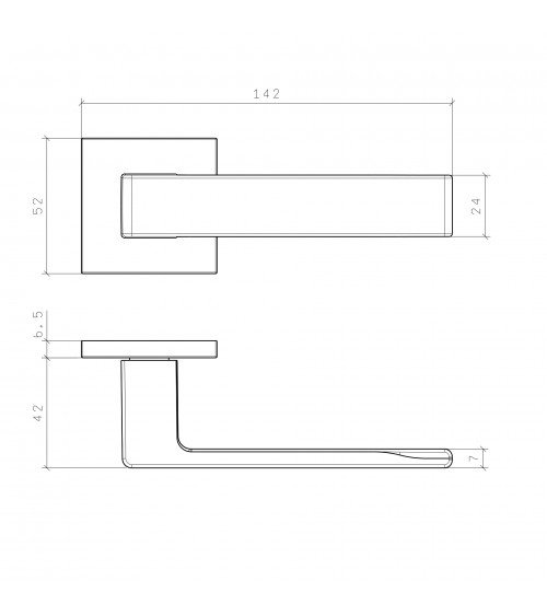 Tirador de puerta de aluminio HIRA diseño