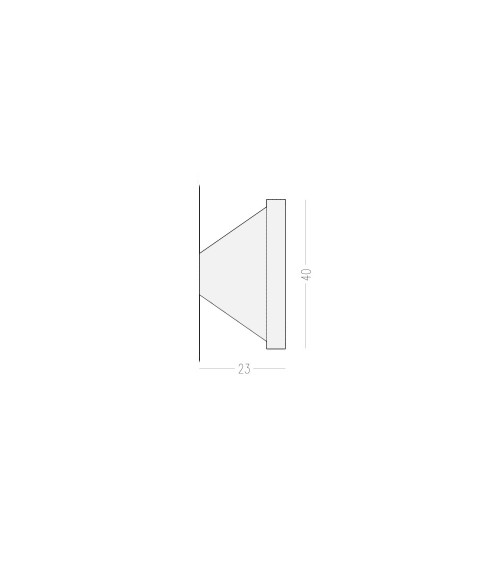 Percha de pared latón cono - tirador de diseño