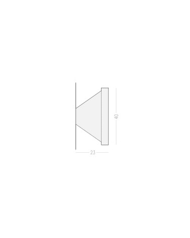 Percha de pared latón cono - tirador de diseño