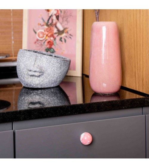 Botón de mueble de madera de haya Rosa - tirador de diseño