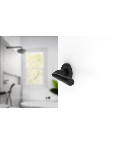 Tirador de puerta negra HANDY diseño montada en una puerta