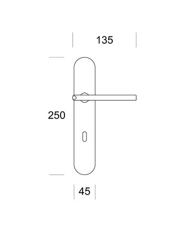Tirador de puerta Ento Wing con dimensiones