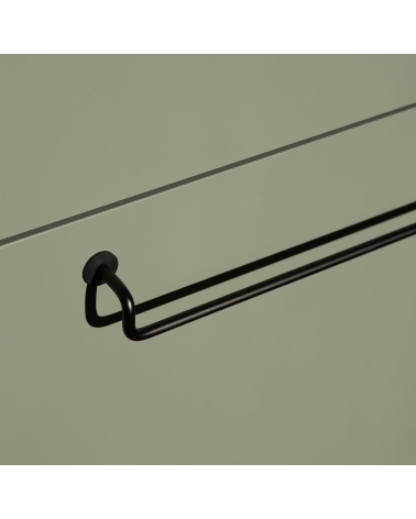 Tirador de mueble negro AVA tirador de diseño vista desde arriba inclinado en la mitad