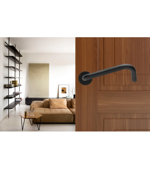 Tiradores de Puerta PMR de Alta Gama en Acero Inoxidable Italiano de color Negro - modelo NoHand - tirador de diseño