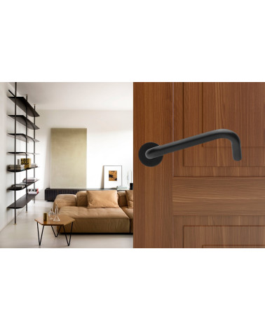 Tiradores de Puerta PMR de Alta Gama en Acero Inoxidable Italiano de color Negro - modelo NoHand - tirador de diseño