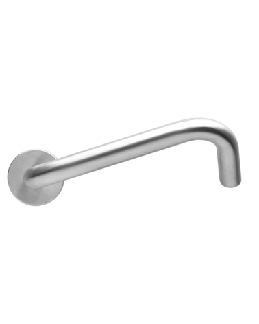 Manivelas de puerta PMR de alta gama en acero inoxidable cepillado - modelo NoHand - manivela de diseño