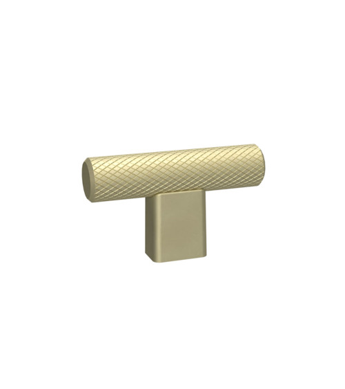 Tirador de mueble oro mate MONDO en T diseño