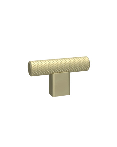 Tirador de mueble oro mate MONDO en T diseño