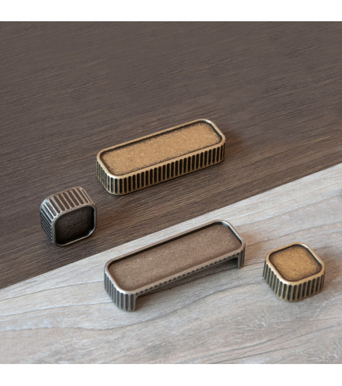 Botón de mueble plata envejecida WEGA tirador de diseño
