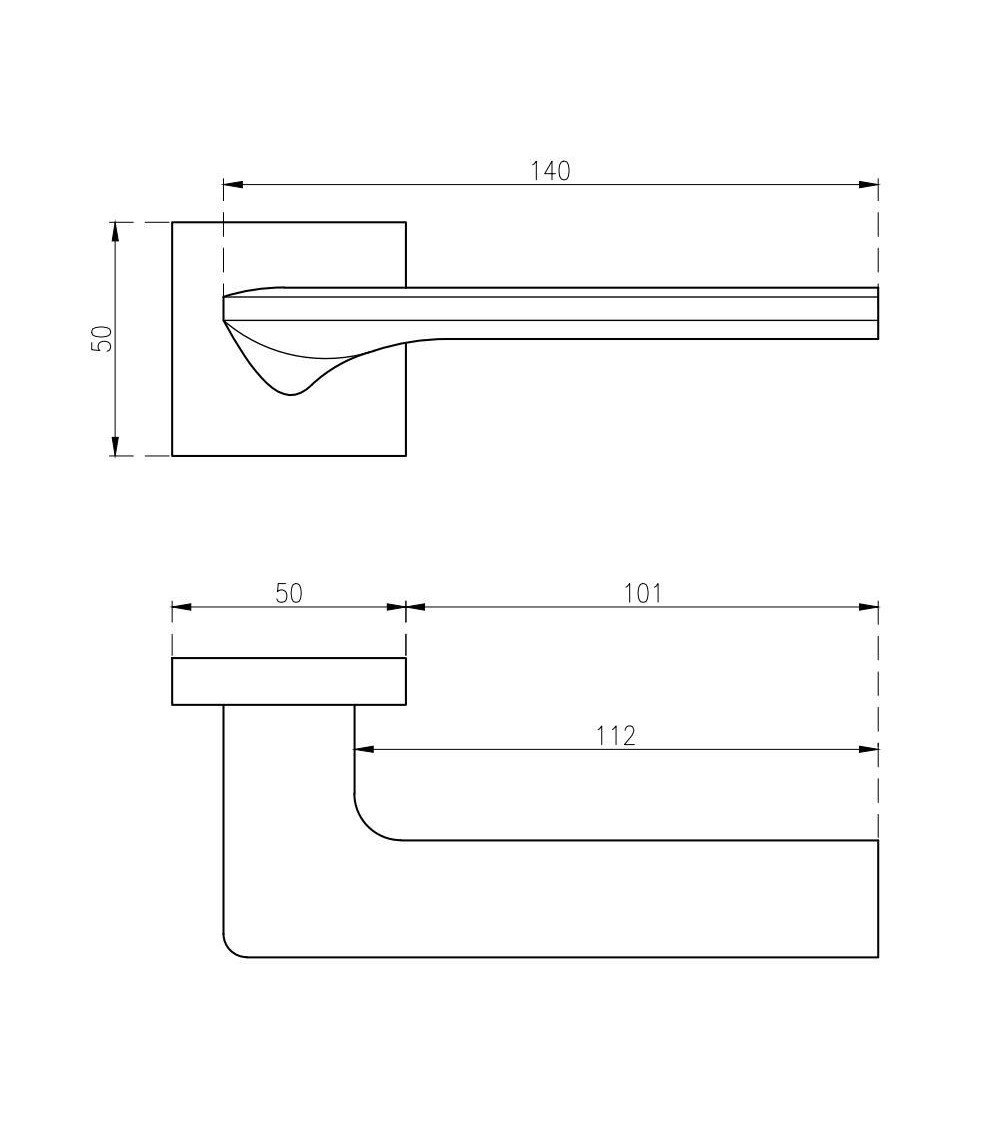 Tirador de puerta moderno LUNARIA tirador de diseño
