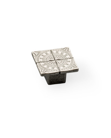 Botón de mueble plata envejecida SPARTA tirador de diseño