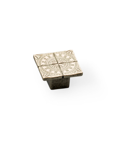 Botón de mueble pátina sobre latón SPARTA tirador de diseño