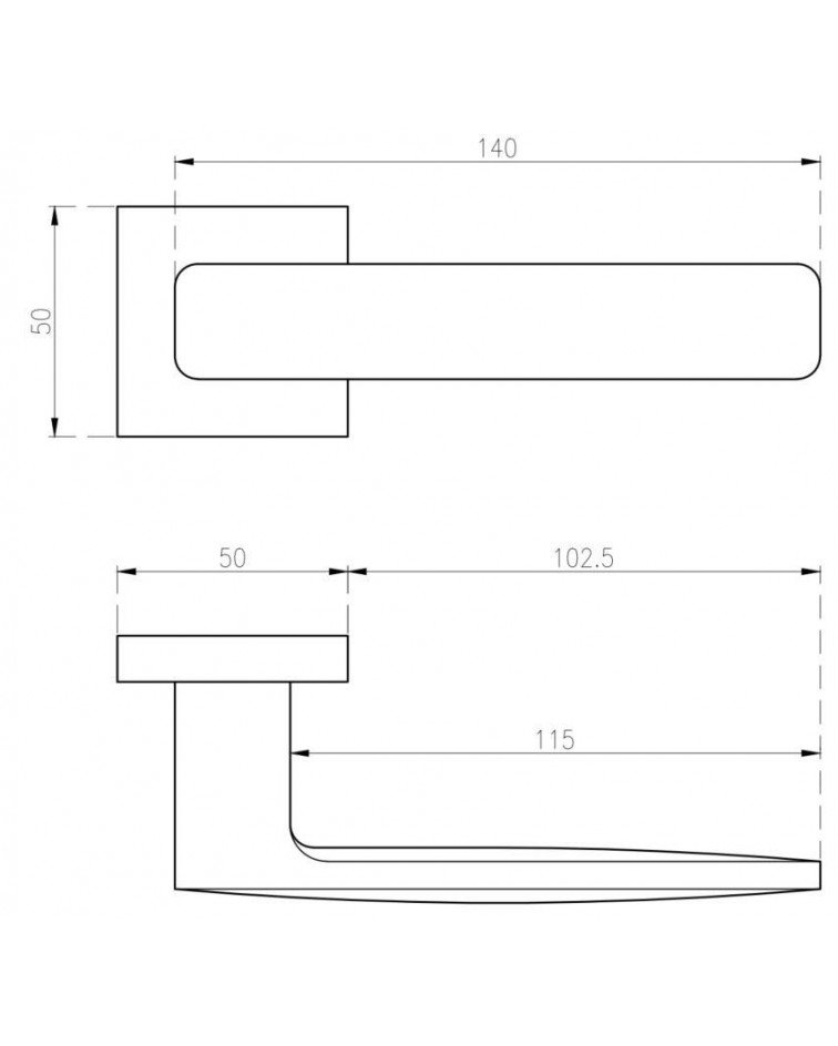 Tirador de puerta clásico STELLA con dimensiones
