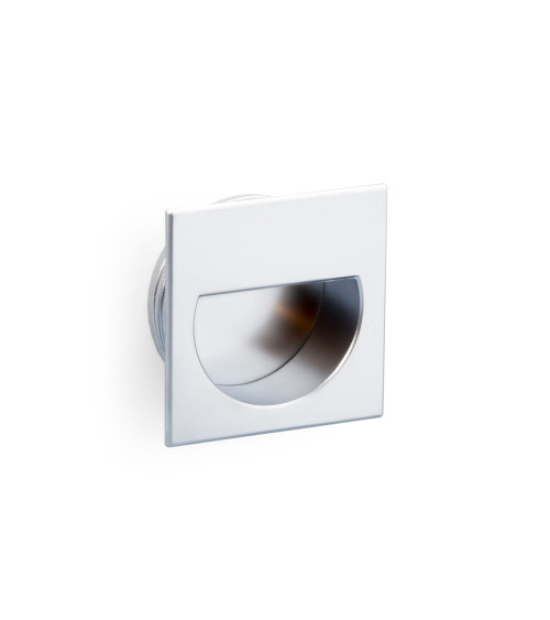 Botón de mueble cromo satinado QUADRUM tirador de diseño