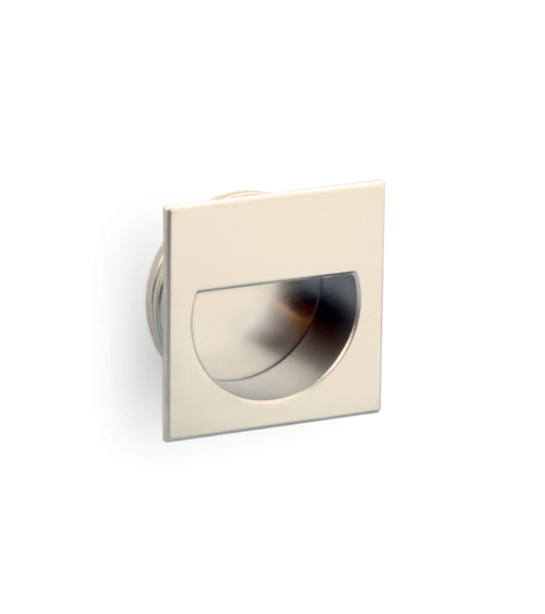 Botón de mueble níquel satinado QUADRUM tirador de diseño