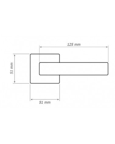 Tirador de puerta moderno DIUNA con dimensiones