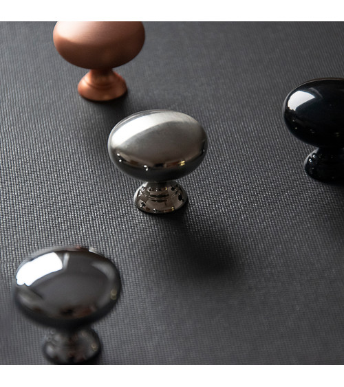 Tirador de mueble negro brillante TORONTO asa de diseño