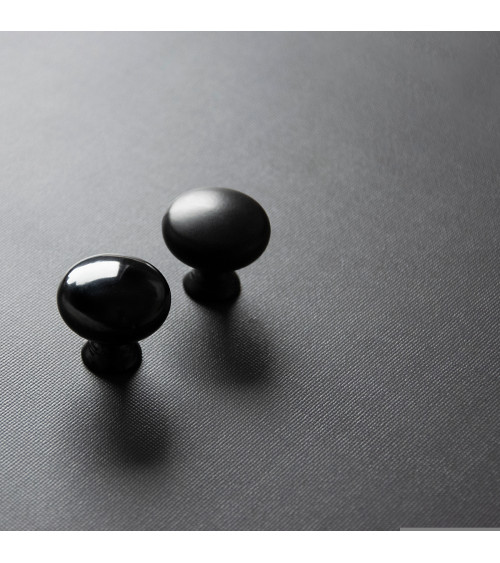 Tirador de mueble negro brillante TORONTO asa de diseño