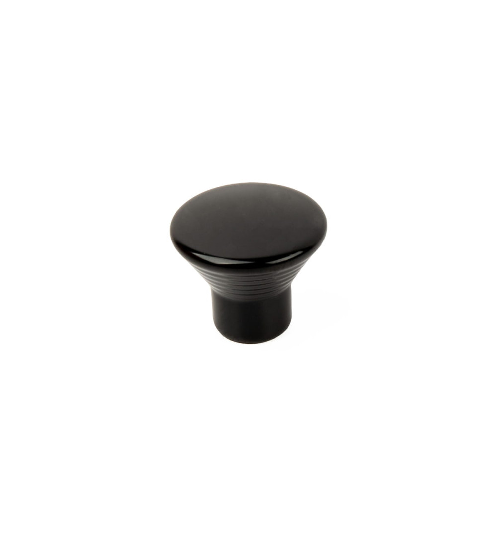 Botón de mueble negro brillante SYDNEY tirador de diseño